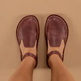 Red Closed Toe Barefoot Sandals