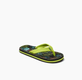 Reef Neon Palm Ahi Youth Sandal