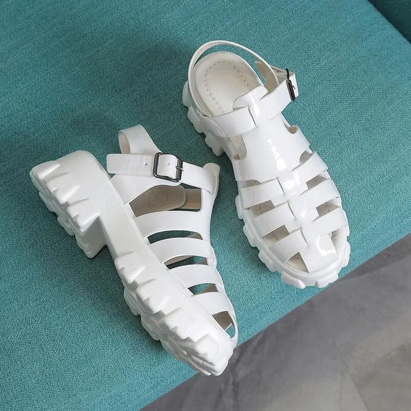 Round Toe Platform Sandals