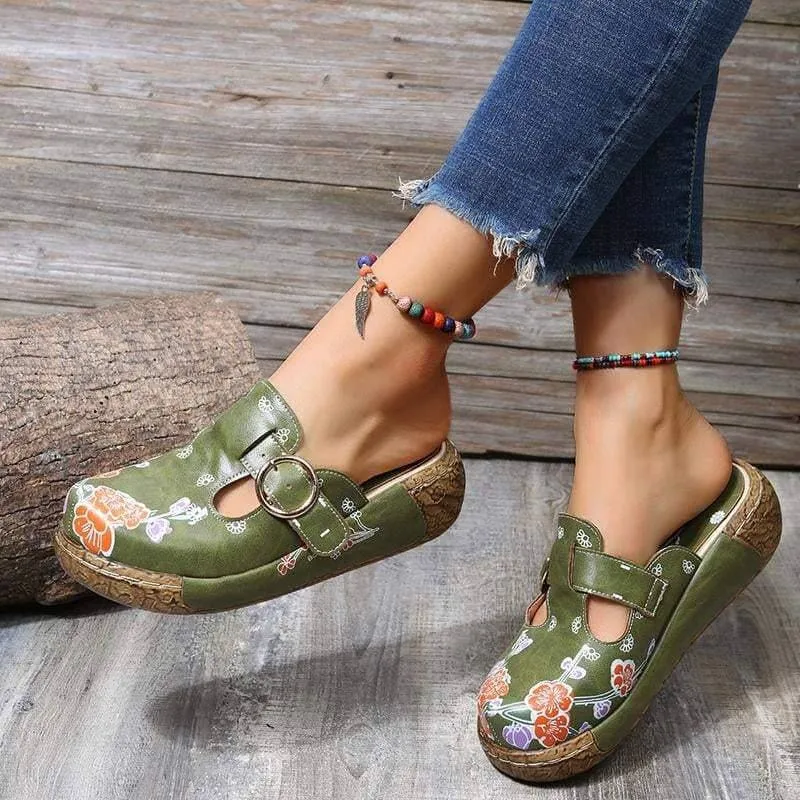 Soft Daily Print Platform Sandals