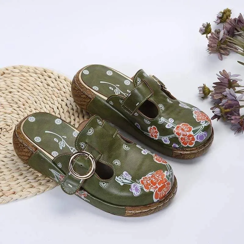 Soft Daily Print Platform Sandals