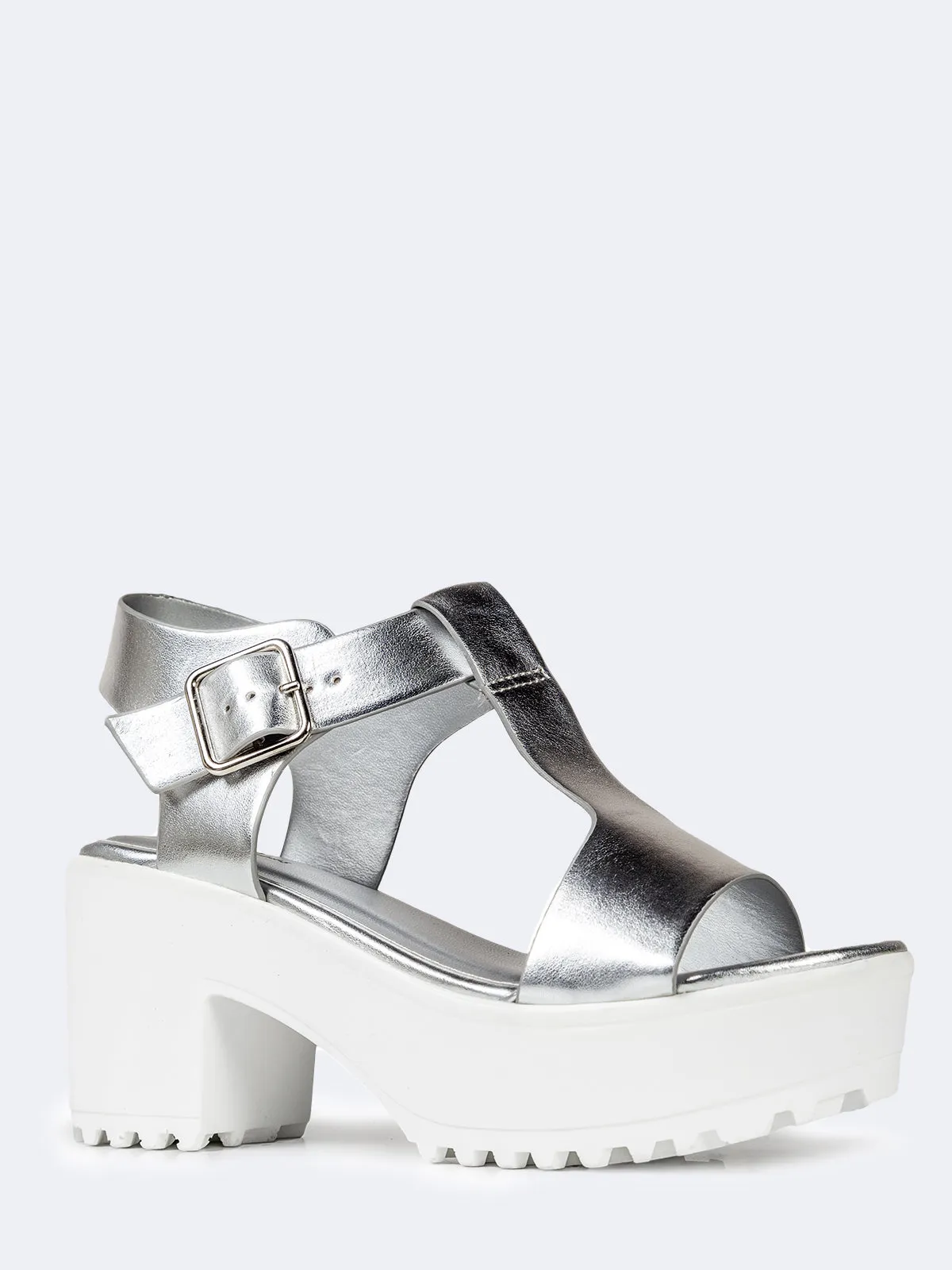 T Strap Platform Sandals