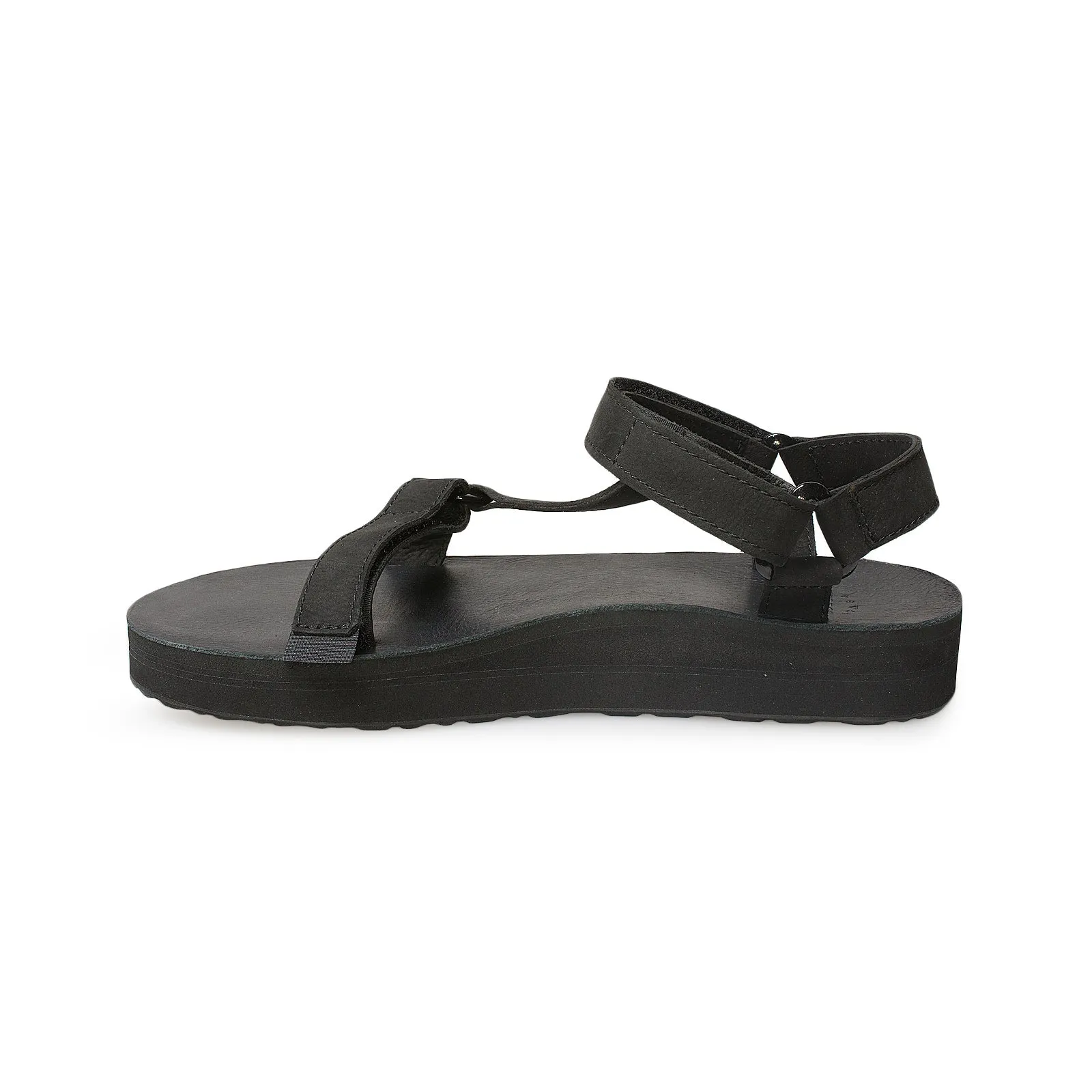 Teva Midform Universal Leather Black Sandals - Women's