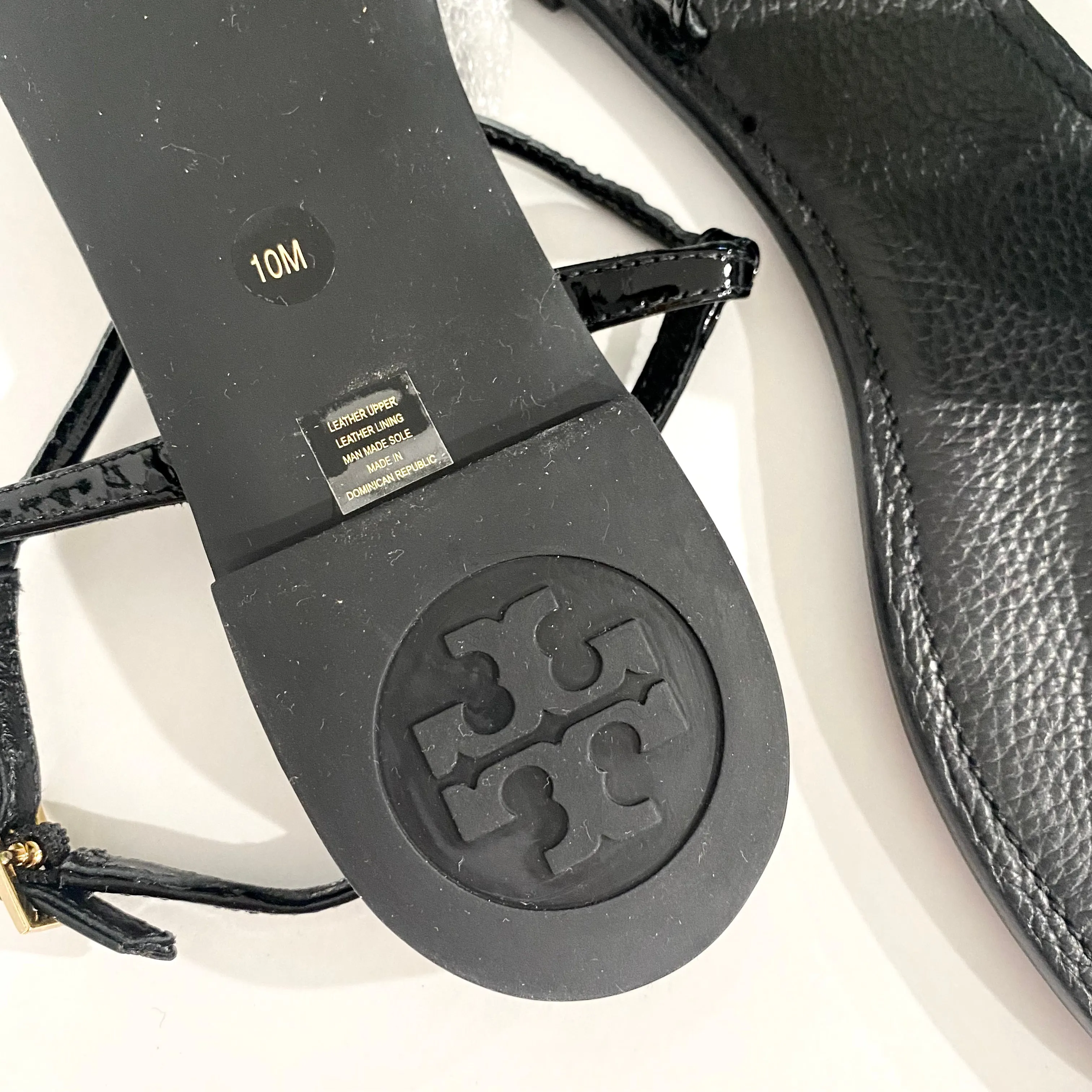 Tory Burch Black Shelby Flower Sandals