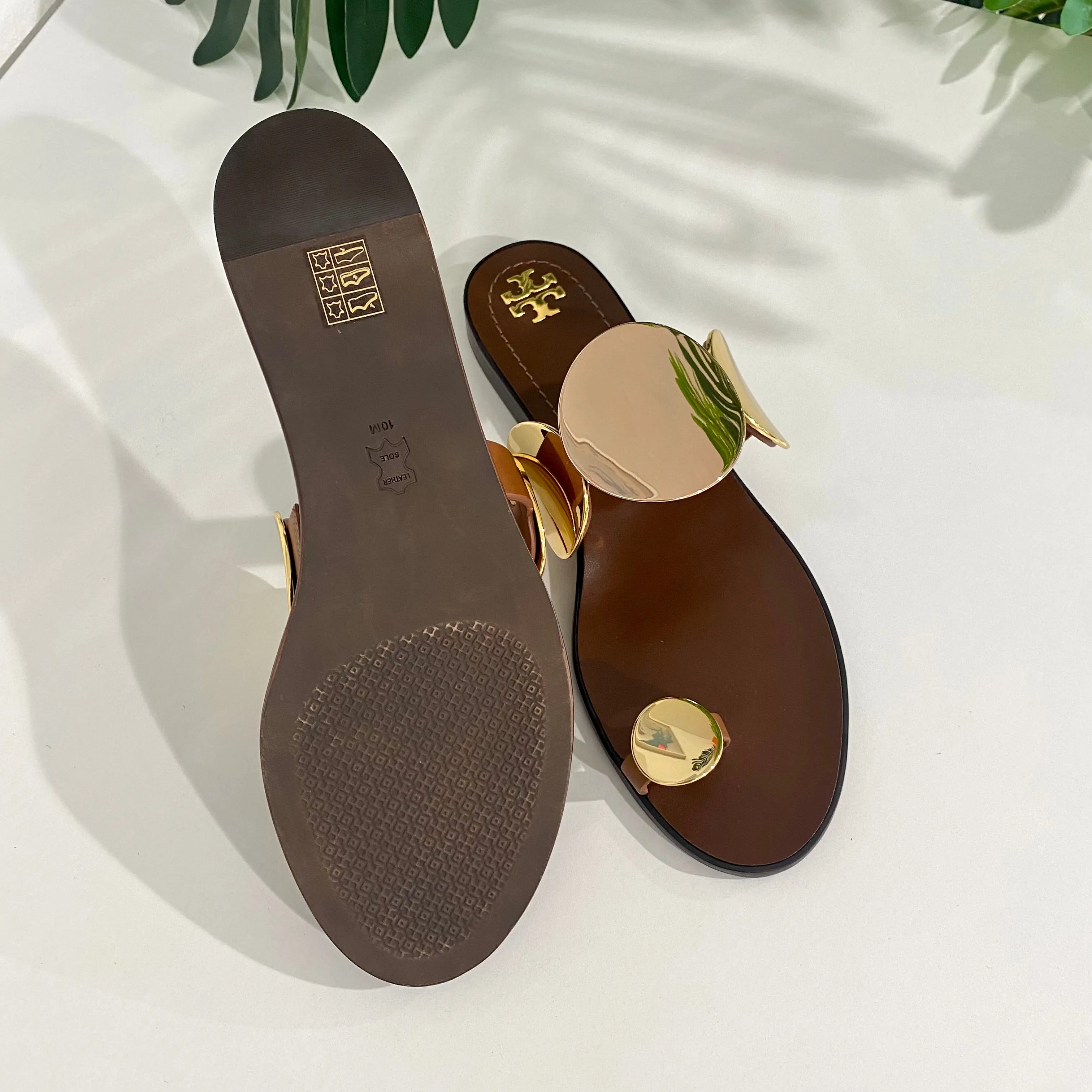 Tory Burch Rose Gold/Gold Patos Sandals