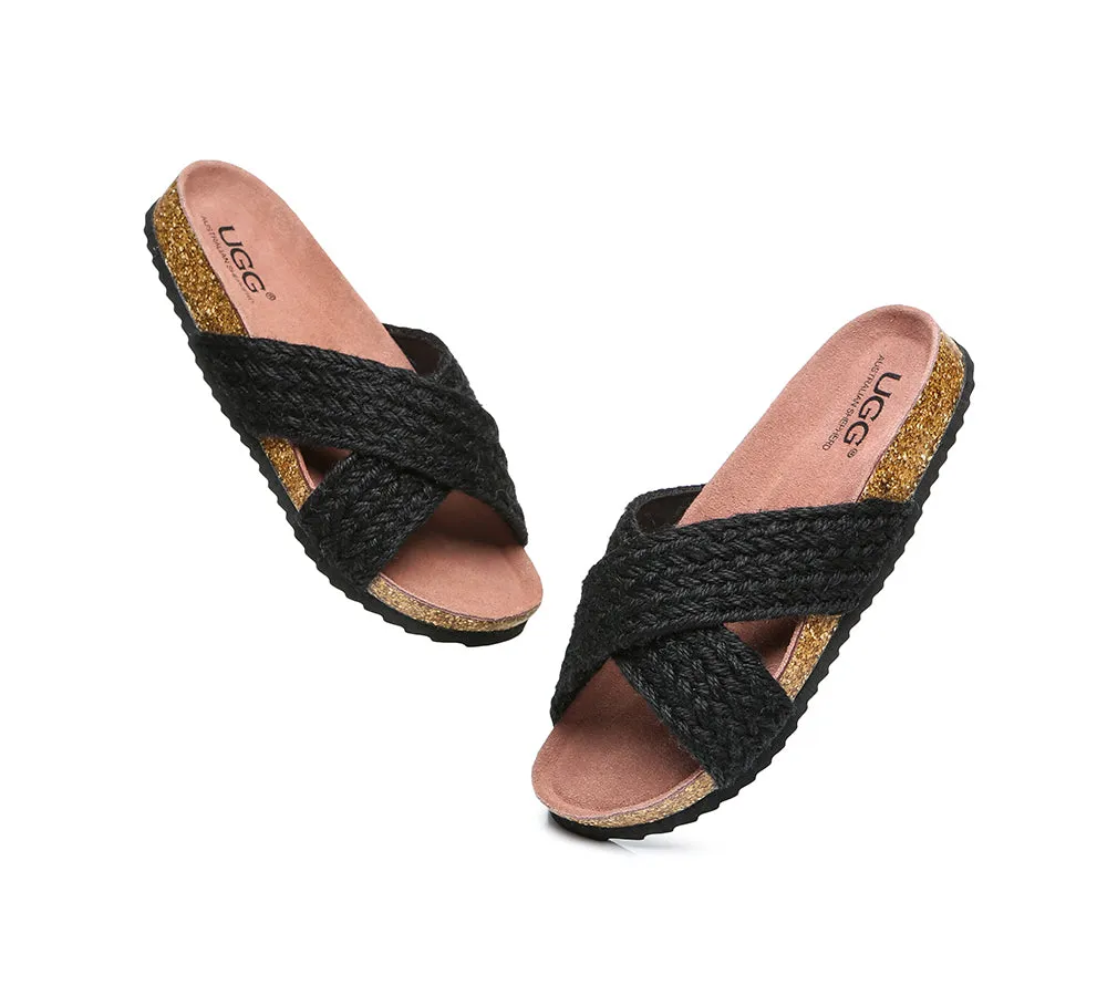 UGG Australian Shepherd Women Sandals Espadrilles Flat Slide Milo