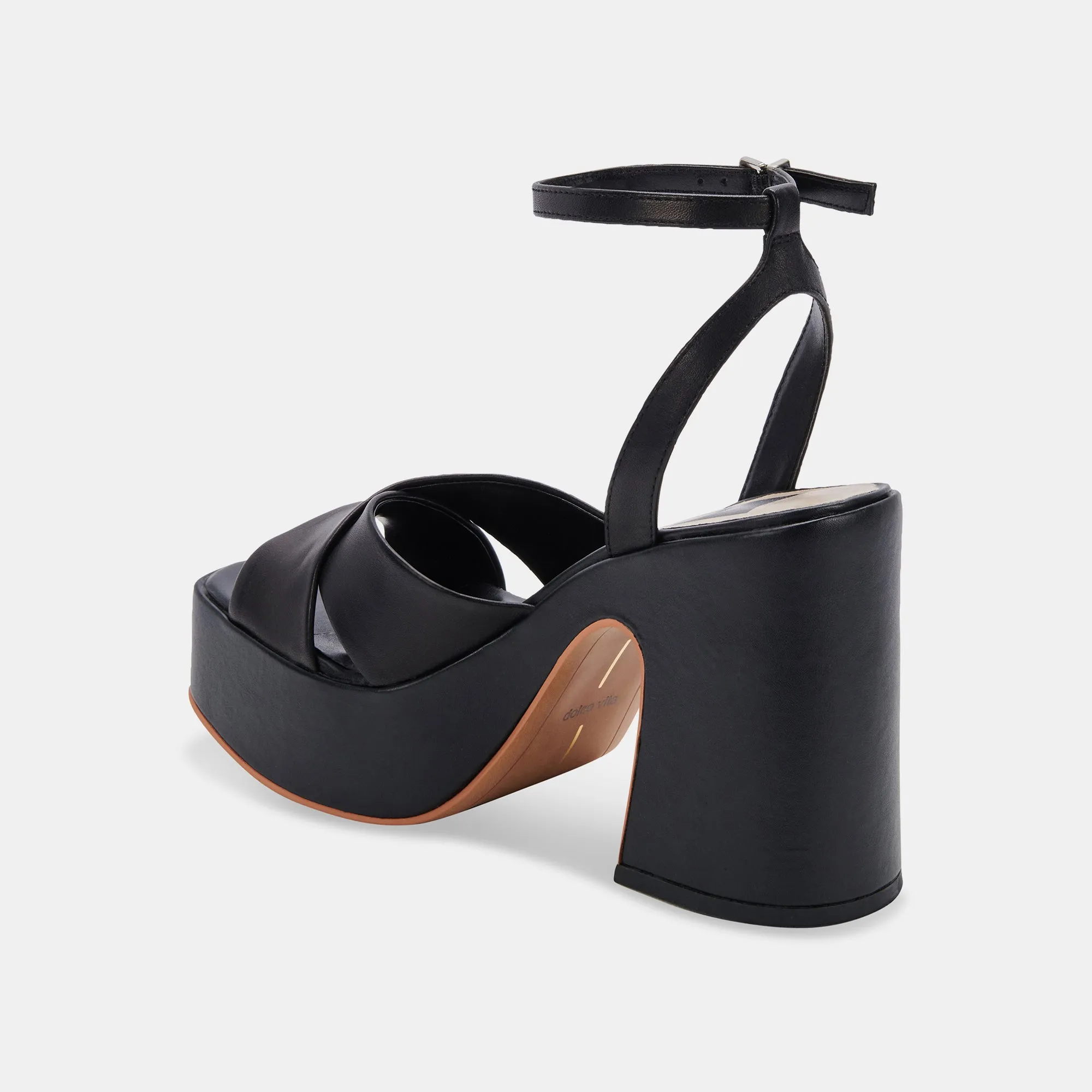 WESSI HEELS BLACK LEATHER - re:vita