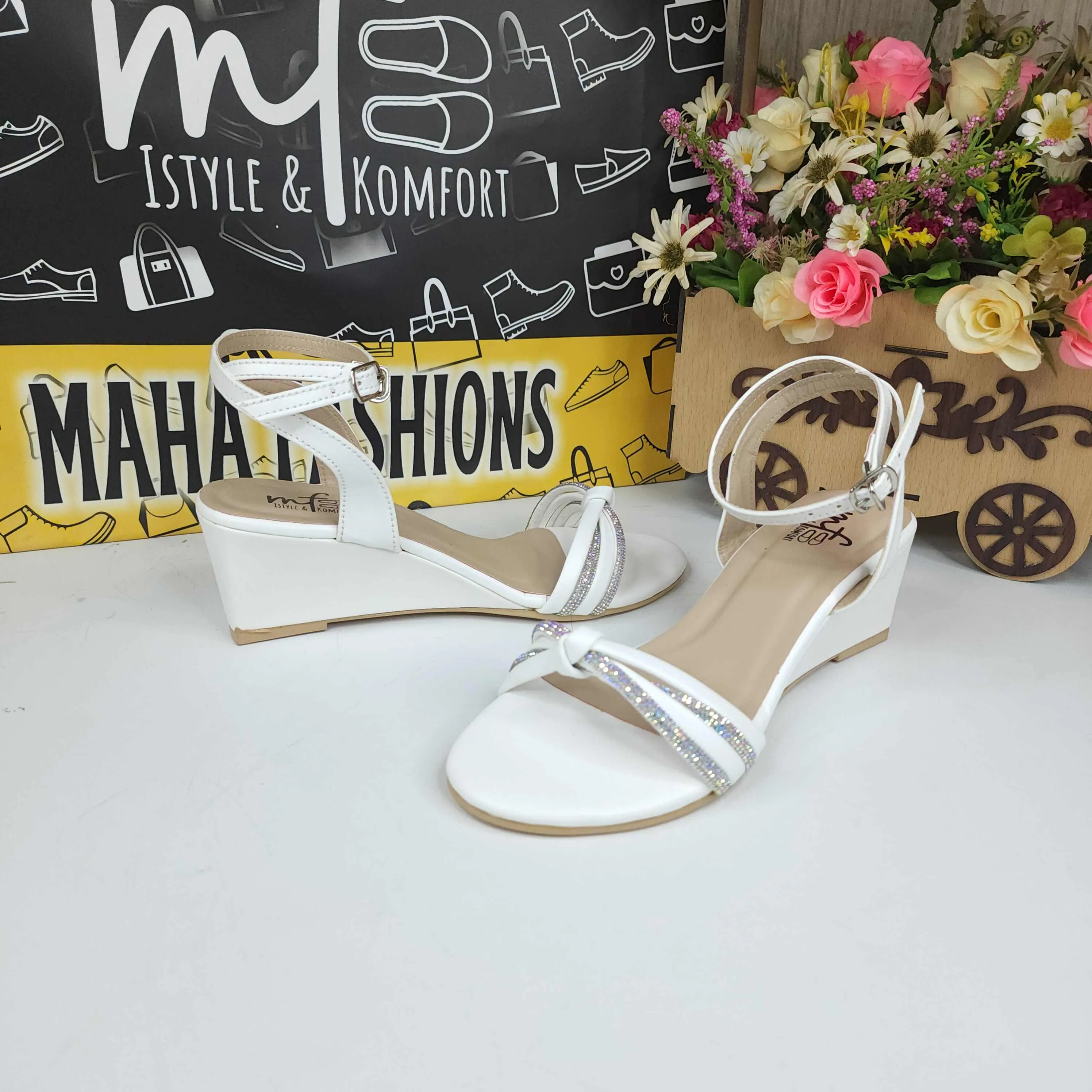 White Studs Sandals