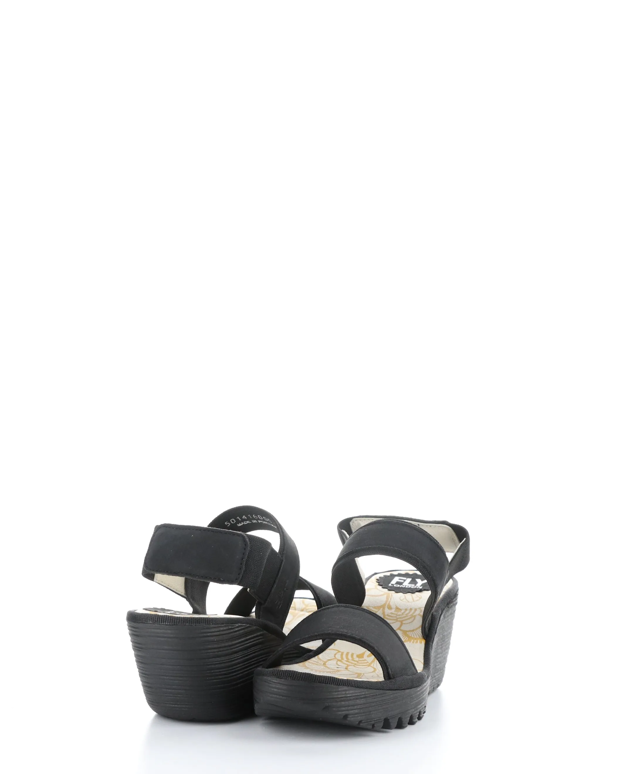 YACO416FLY 000 BLACK Elasticated Sandals